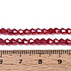 Transparent Electroplate Glass Beads Strands GLAA-F029-3mm-C30-4