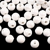 Glazed Porcelain Round Beads PORC-S489-8mm-01-1