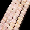 Baking Paint Crackle Glass Bead Strands DGLA-R053-05E-2