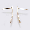 Brass Stud Earring Findings KK-J268-09G-1