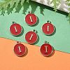 Platinum Plated Alloy Enamel Charms X-ENAM-S118-03I-P-5