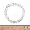 Natural Quartz Crystal Beaded Stretch Bracelets BJEW-Q692-46-8mm-2