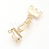 Brass S Hook Clasps KK-Q669-78G-1