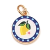 Painted Brass Pendants KK-CBAA339-02A-1