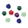  75pcs 5 colors Transparent Resin Beads RESI-TA0001-58-10