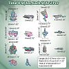 16Pcs 8 Style Plated Alloy Pendants FIND-CA0005-90-2