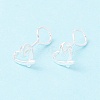 Tiny Hollow Heart 999 Fine Silver Stud Earrings EJEW-I260-36S-1