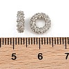 Brass Micro Pave Clear Cubic Zirconia Beads CU-CBA6A75-27P-3