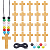 DIY Round & Cross Pendant Necklace Making Kits DIY-DC0004-02A-1