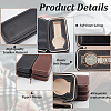 Rectangle 2 Slot PU Leather Watch Storage Zipper Boxes CON-WH0094-08A-3