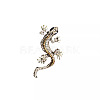 Gecko Alloy Rhinestone Brooches PW-WG0B0D3-01-5