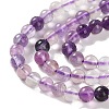 Natural Purple Fluorite Beads Strands G-P530-B08-01-5