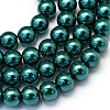 Baking Paint Pearlized Glass Pearl Round Bead Strands HY-Q003-4mm-79-1