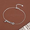 925 Thai Sterling Silver Anklets AJEW-BB60876-A-5