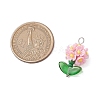 Glass Seed Beaded Flower Pendants PALLOY-MZ00521-3