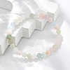 Natural Morganite Stretch Bracelets BJEW-JB03738-04-1