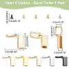 WADORN 5 Pairs 5 Colors Alloy Bag Suspension Clasps FIND-WR0009-71-2