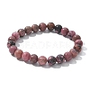 Natural Rhodonite Beads Stretch Bracelets BJEW-F380-01-B16-6