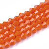 Opaque Solid Color Glass Beads Strands X-GLAA-Q080-4mm-B03-1