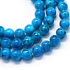 Baking Paint Glass Round Bead Strands DGLA-Q019-8mm-48-1
