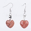 Natural & Synthetic Mixed Gemstone Dangle Earrings EJEW-JE02730-3