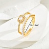 Elegant Copper Plated Gold Pearl Ladies Party Vacation Ring VD5623-1-1