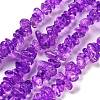 Transparent Crackle Glass Beads Strands GLAA-U004-01K-1