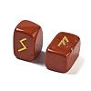 Rectangle Natural Red Jasper Rune Stones G-Z059-01M-2