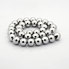 Round Non-magnetic Synthetic Hematite Beads Strands G-P061-66-10mm-2