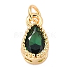 Real 18K Gold Plated Brass Inlaid Cubic Zirconia Charms ZIRC-L100-077G-3