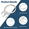 Rhodium Plated Sterling Silver Adjustable Ring Components STER-BC0002-32-4