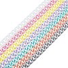 7 Strands 7 Colors Handmade Opaque Acrylic Curb Chains AJEW-PH0002-76-1