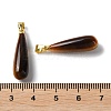 Natural Tiger Eye Teardrop Pendants G-Q005-03G-02-3