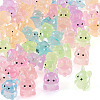 48Pcs 6 Colors Luminous Resin Dog Figurine DJEW-TA0001-43-3