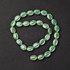 Natural Green Aventurine Flat Oval Bead Strands G-M206-22-4