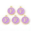 Golden Plated Alloy Enamel Charms ENAM-S118-10F-2