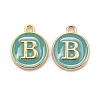Golden Plated Alloy Enamel Charms X-ENAM-S118-05B-1