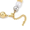Rack Plating Brass Beaded Bracelets BJEW-P341-08B-G-3