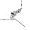 Adjustable 304 Stainless Steel Dapped Chain Necklaces NJEW-K270-02P-4