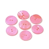Spray Paint Natural Freshwater Shell Button BSHE-H018-15D-1