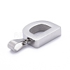 Non-Tarnish 304 Stainless Steel Letter Pendants STAS-H127-D-P-3
