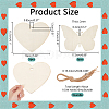  DIY Blank Heart & Butterfly Wood Pendant Decoration Making Kit DIY-NB0010-97-2