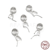 Rhodium Plated 925 Sterling Silver Ice Pick Pinch Bails STER-Z001-114P-1