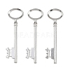 Tibetan Style Alloy Skeleton Key Large Pendants TIBEP-S105-P-RS-1