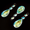 3Pcs Crystal Glass Hanging Sun Catcher AJEW-TADJ0001-08A-3