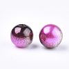 Rainbow ABS Plastic Imitation Pearl Beads OACR-Q174-6mm-12-2
