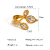 304 Stainless Steel Pave Cubic Zirconia Cuff Rings FS-WG71EDD-06-1