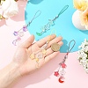 Alloy Wing with Glass Moon & Star Mobile Straps HJEW-YW00181-01-4