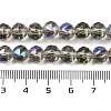 Transparent Electroplate Glass Beads Strands EGLA-N002-34C-C19-4