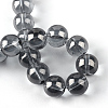 Electroplate Glass Beads Strands X-EGLA-Q062-6mm-A06-3